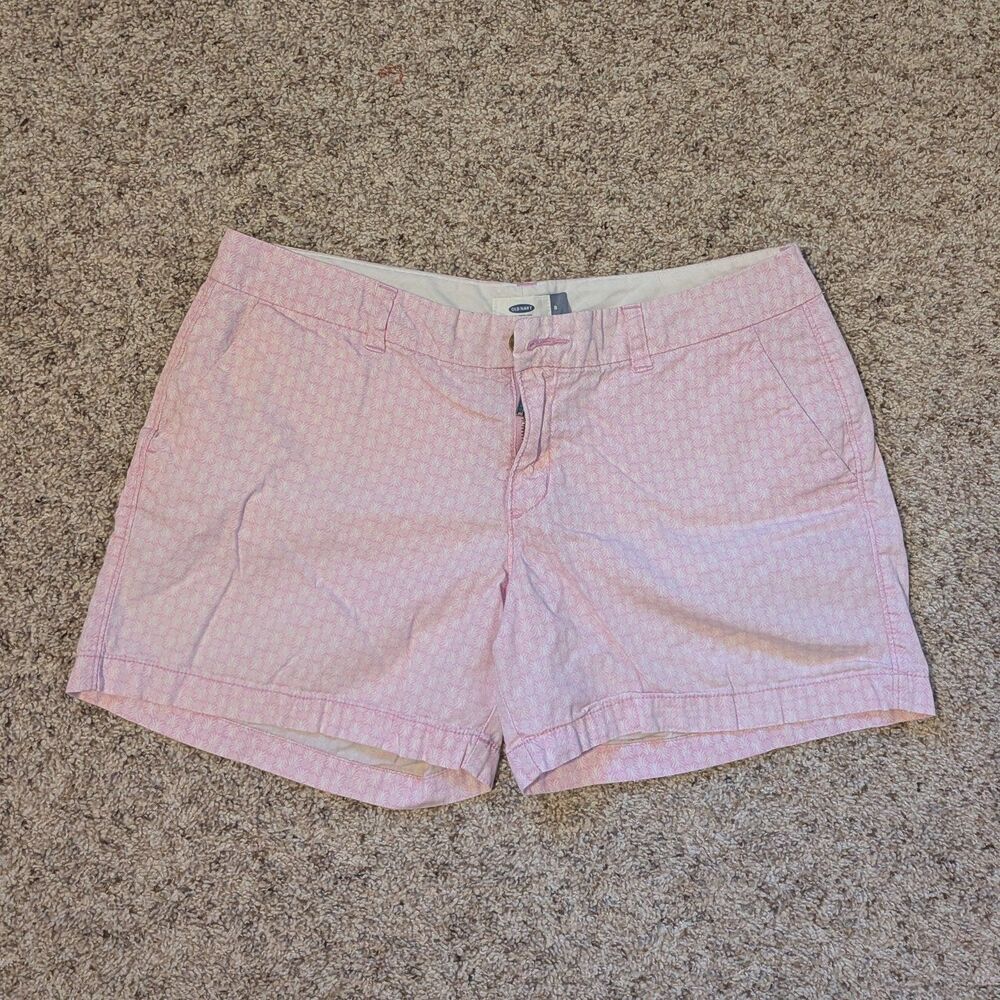 Old Navy Pink and White Cotton Summer Shorts 8 Vacation Inspo Vibes